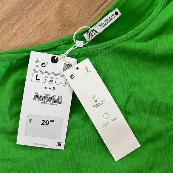 Zara One Shoulder Ruffle Bodysuit - Picture 4 of 6